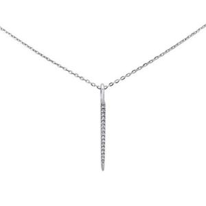 .03ct 14kt white gold diamond drop dangle pendant